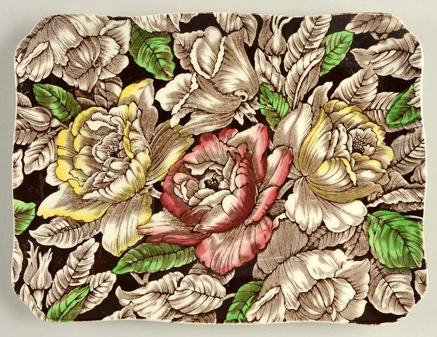 Bermuda Brown Multicolor 8" Rectangular Tray by Myott Staffordshire-1