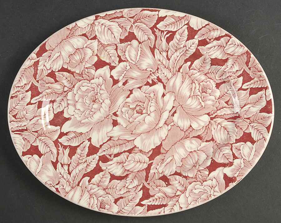 Bermuda Pink 12" Oval Serving Platter by Myott Staffordshire-1