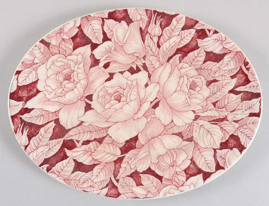 Bermuda Pink 10" Oval Serving Platter by Myott Staffordshire-1