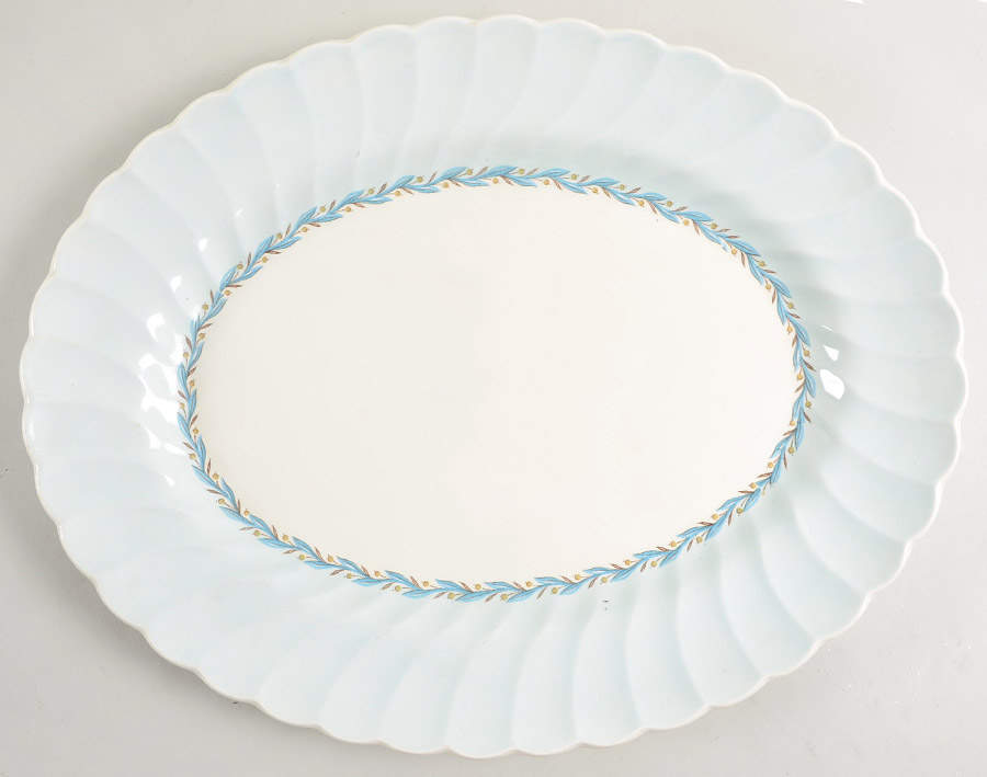 Blue Chelsea 14" Oval Serving Platter by Myott Staffordshire-1