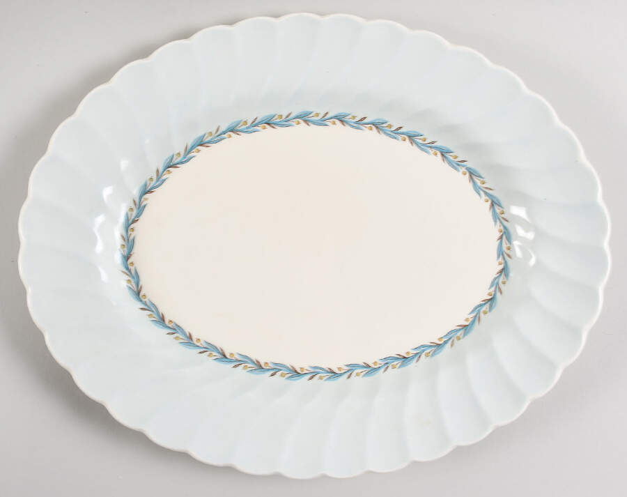 Blue Chelsea 12" Oval Serving Platter by Myott Staffordshire-1