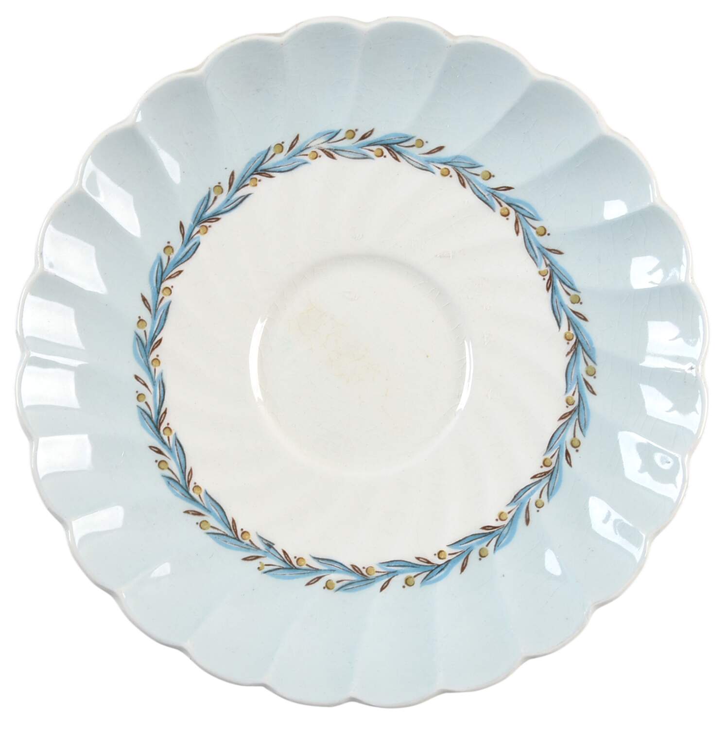 Blue Chelsea Saucer for Flat Cup by Myott Staffordshire-1