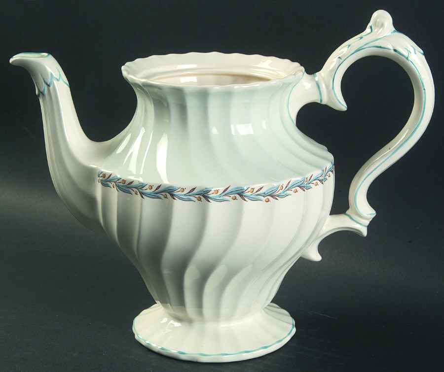 Blue Chelsea Teapot No Lid by Myott Staffordshire-1