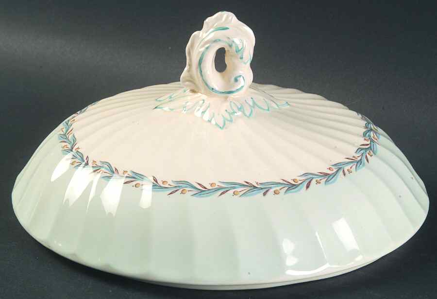 Blue Chelsea Lid for Round Vegetable by Myott Staffordshire-1