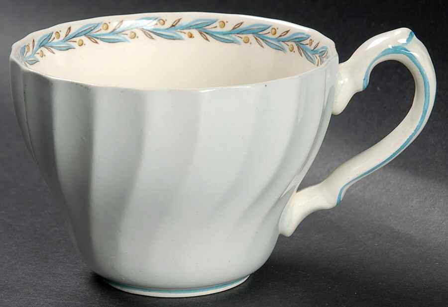 Blue Chelsea Flat Cup by Myott Staffordshire-1