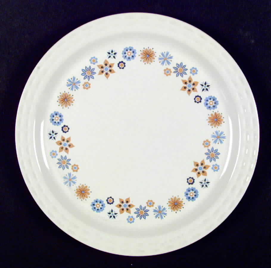 Blue Halo Dinner Plate by Myott Staffordshire-1