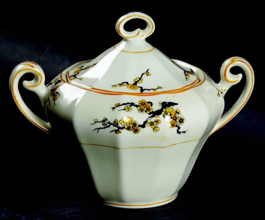 Blossom Sugar Bowl & Lid by Myott Staffordshire-1