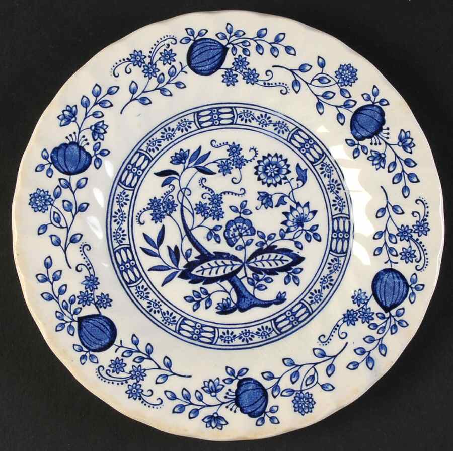 Blue Onion Bread & Butter Plate by Myott Staffordshire-1