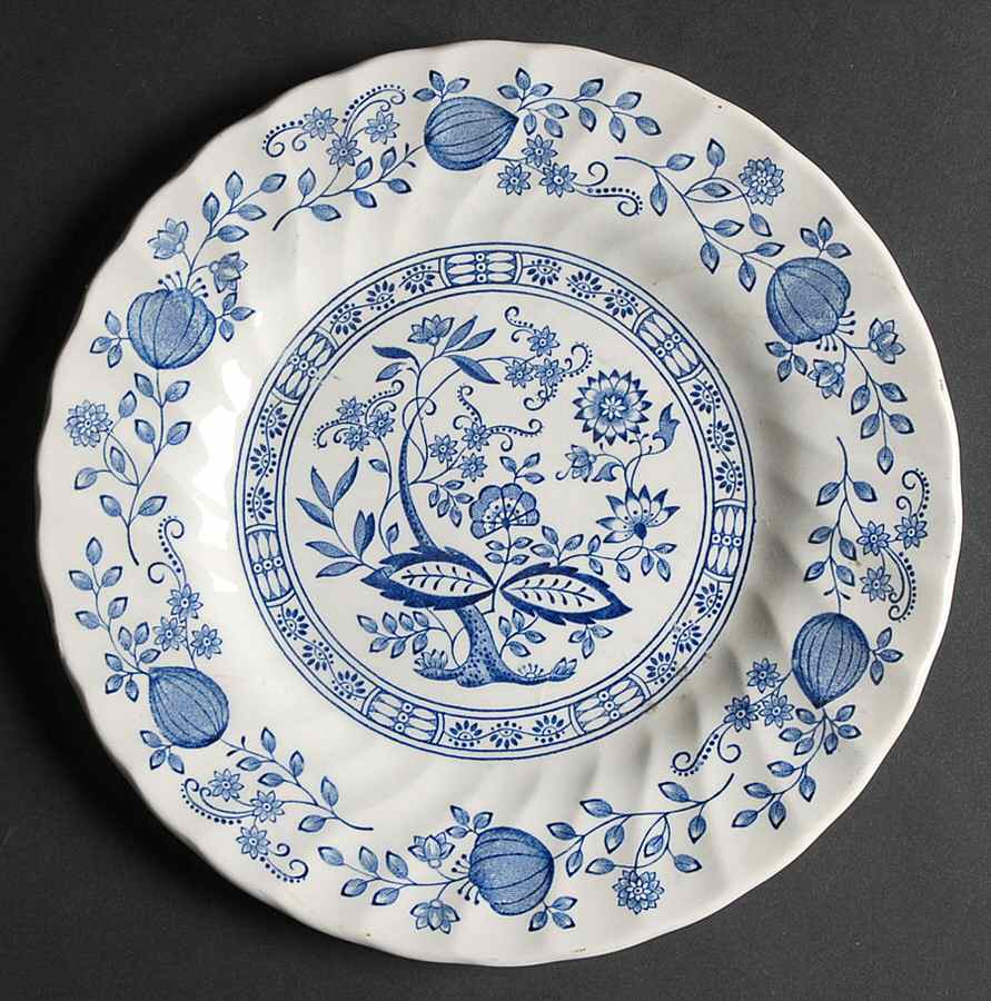 Blue Onion Salad Plate by Myott Staffordshire-1