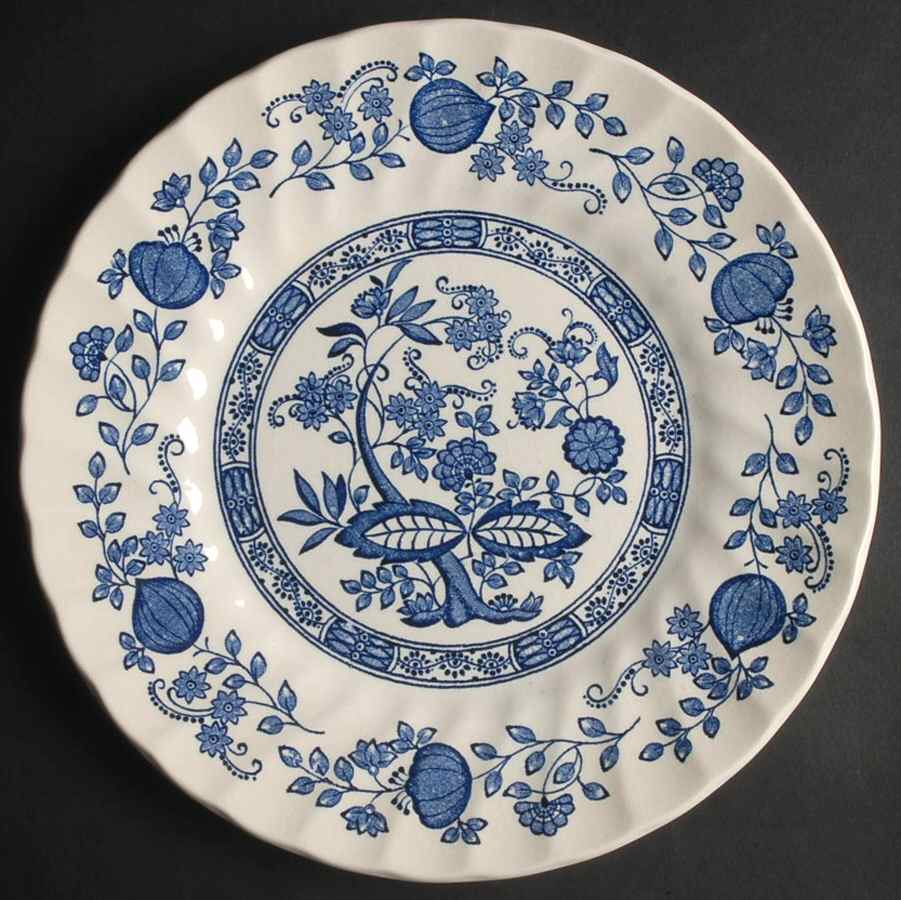 Blue Onion Salad Plate by Myott Staffordshire-1