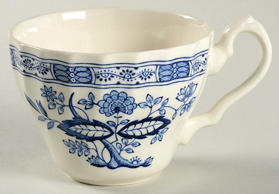 Blue Onion Flat Cup by Myott Staffordshire-1