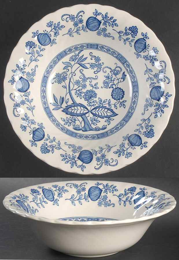 Blue Onion 8" Round Vegetable Bowl by Myott Staffordshire-1