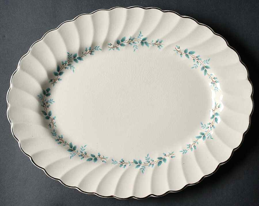 Bluebell 12" Oval Serving Platter by Myott Staffordshire-1