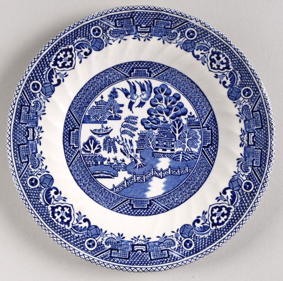 Blue Willow Bread & Butter Plate by Myott Staffordshire-1