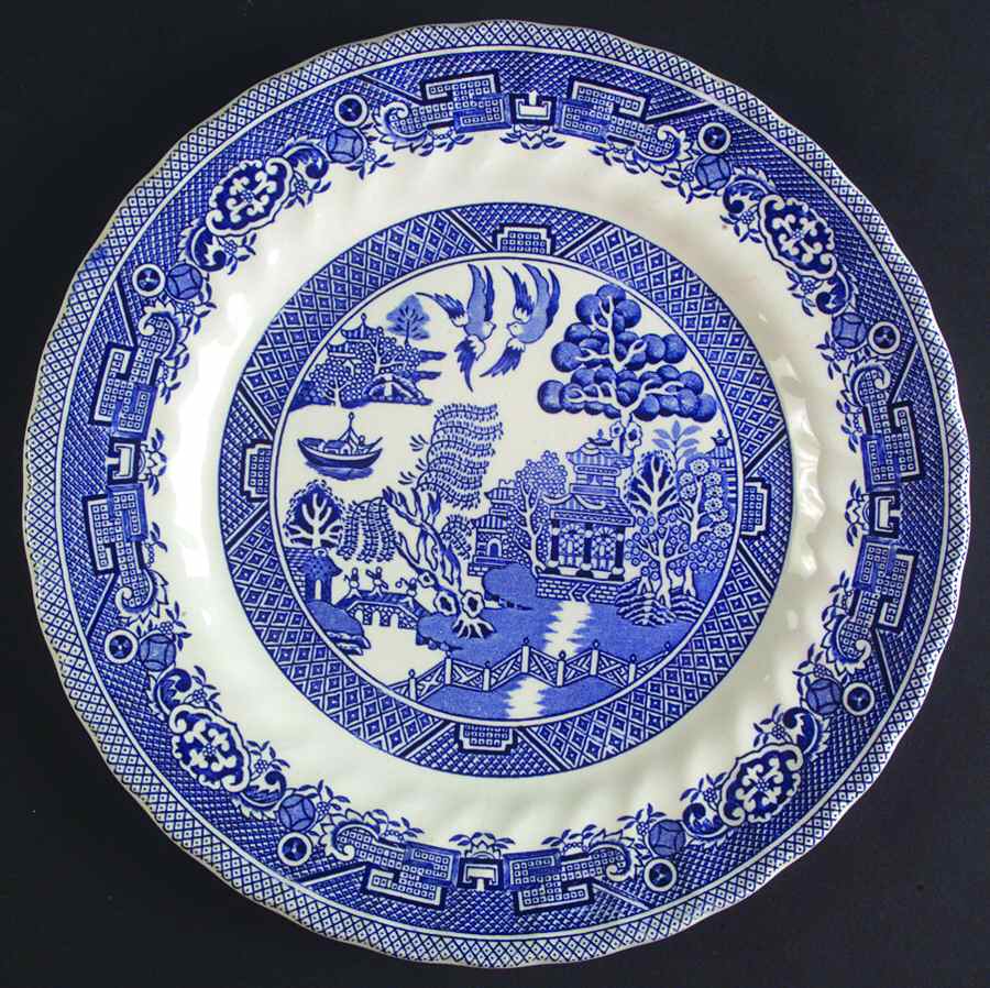 Blue Willow Dinner Plate by Myott Staffordshire-1