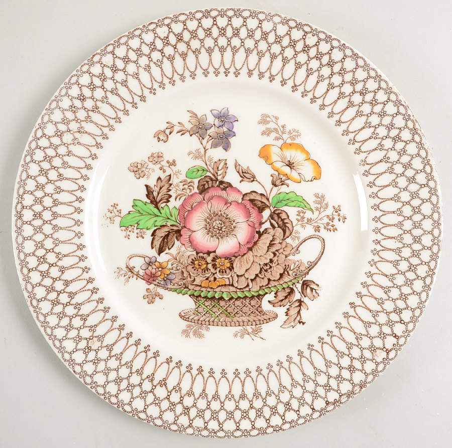 Bonnie Dundee (Brown) Dinner Plate by Myott Staffordshire-1