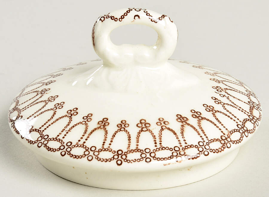 Bonnie Dundee (Brown) Lid for Sugar Bowl by Myott Staffordshire-1