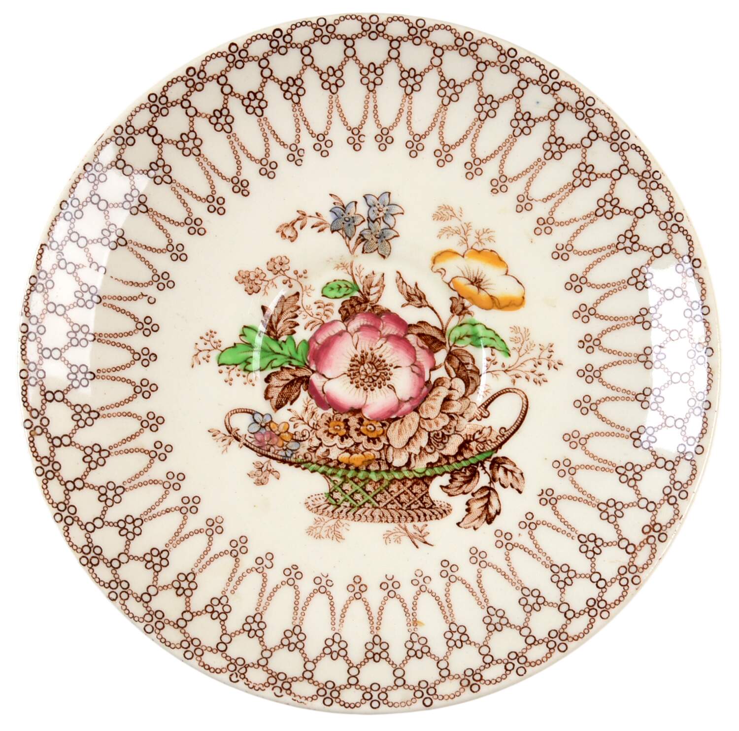 Bonnie Dundee (Brown) Saucer by Myott Staffordshire-1