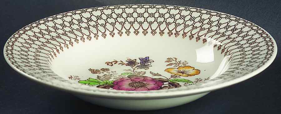 Bonnie Dundee (Brown) Rim Soup Bowl by Myott Staffordshire-1