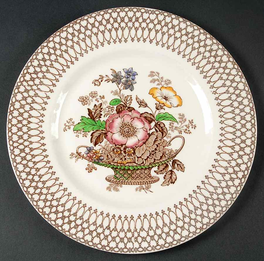 Bonnie Dundee (Brown) Large Dinner Plate by Myott Staffordshire-1