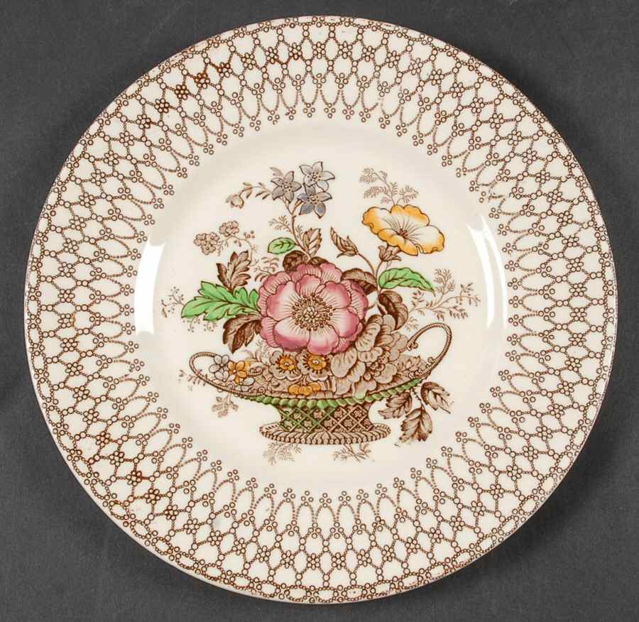 Bonnie Dundee (Brown) Salad Plate by Myott Staffordshire-1