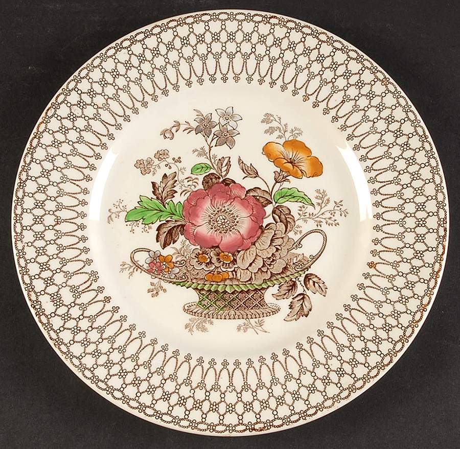 Bonnie Dundee (Brown) Luncheon Plate by Myott Staffordshire-1