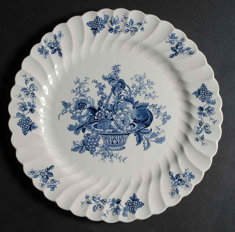 Bountiful Blue 13" Chop Plate (Round Platter) by Myott Staffordshire-1