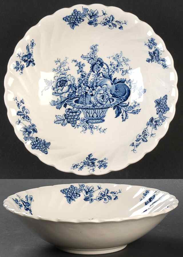 Bountiful Blue Coupe Cereal Bowl by Myott Staffordshire-1