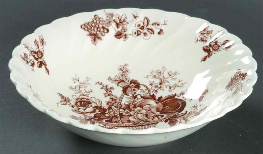Bountiful Brown Coupe Cereal Bowl by Myott Staffordshire-1