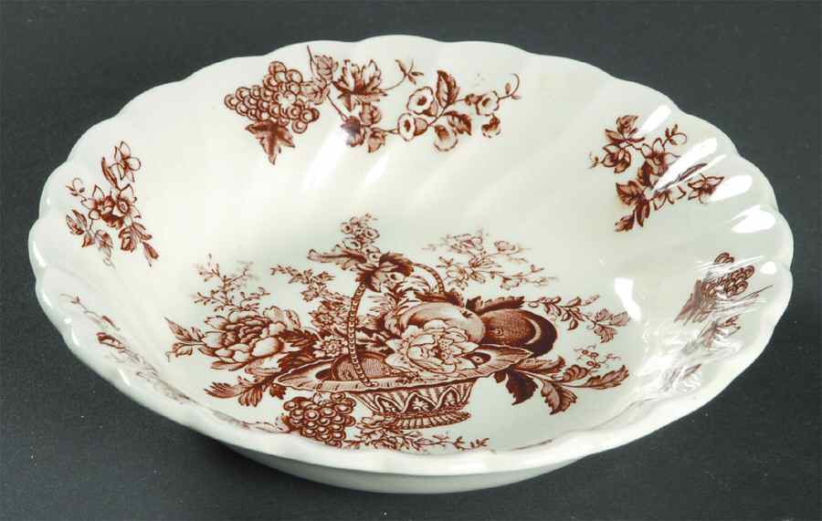 Bountiful Brown Fruit/Dessert (Sauce) Bowl by Myott Staffordshire-1