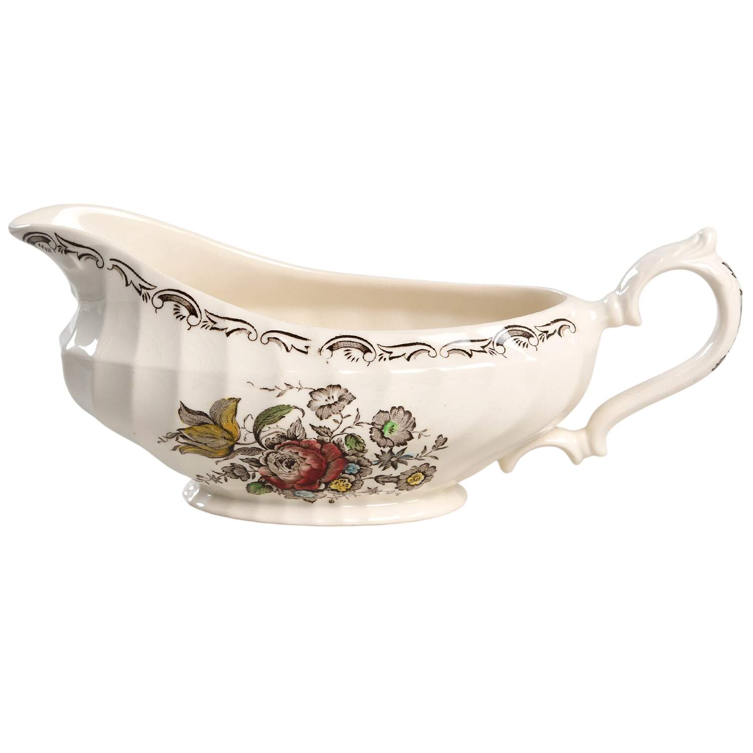Bouquet (No Trim) Gravy Boat by Myott Staffordshire-1