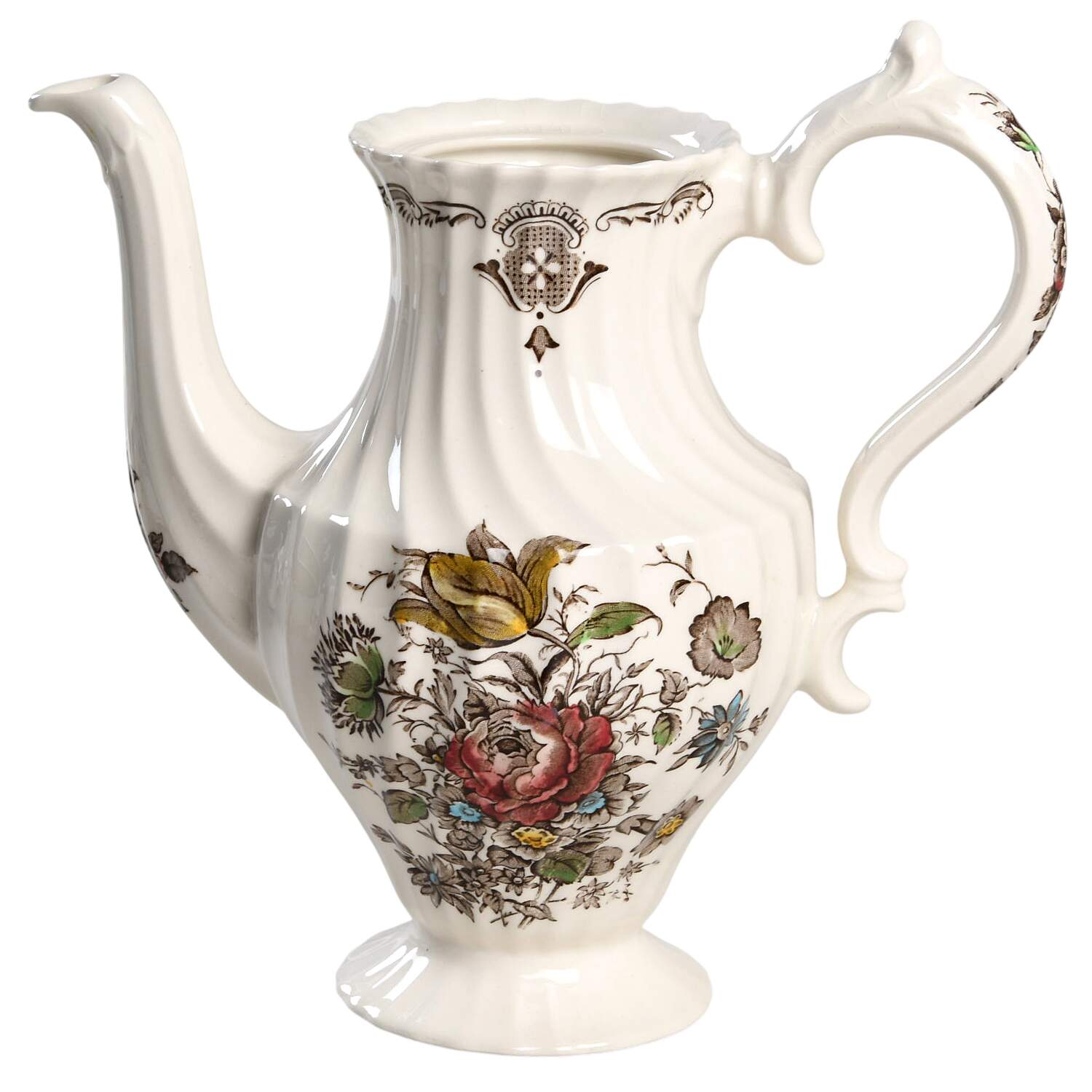 Bouquet (No Trim) Coffee Pot No Lid by Myott Staffordshire-1