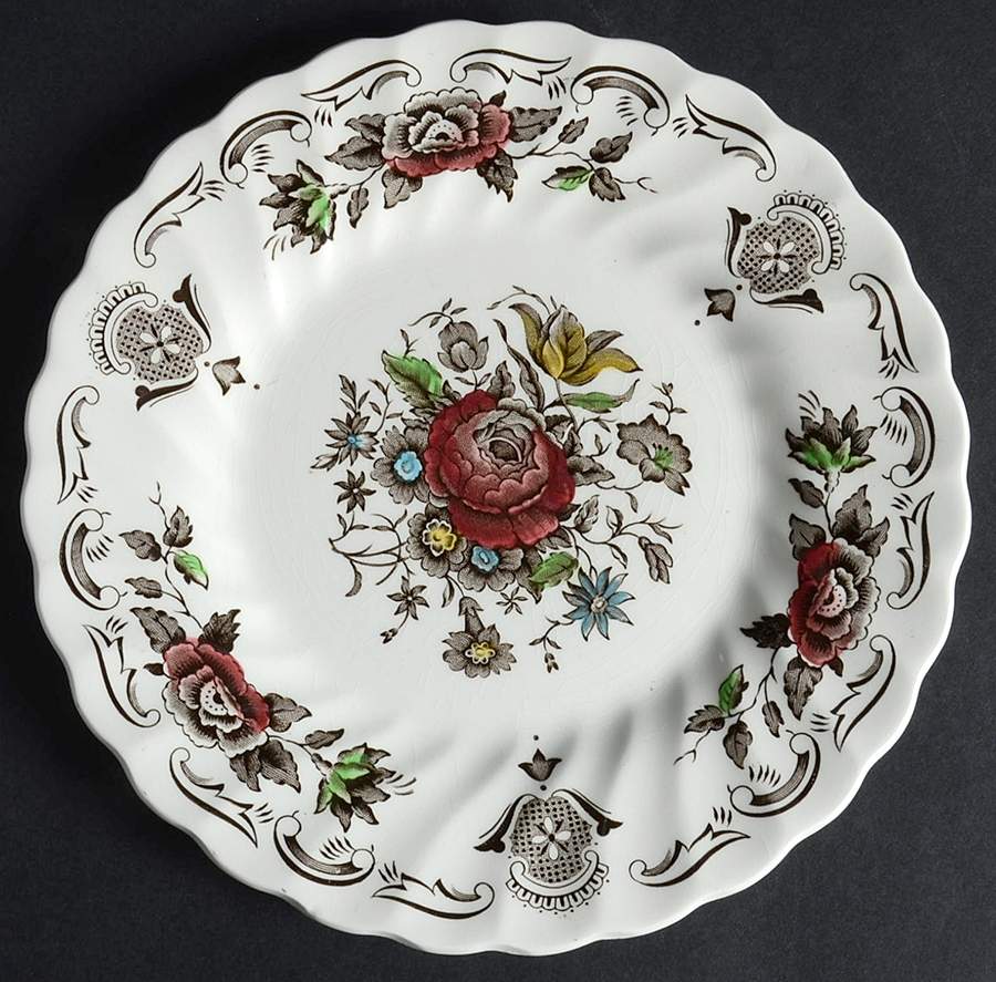 Bouquet (No Trim) Dessert/Pie Plate by Myott Staffordshire-1