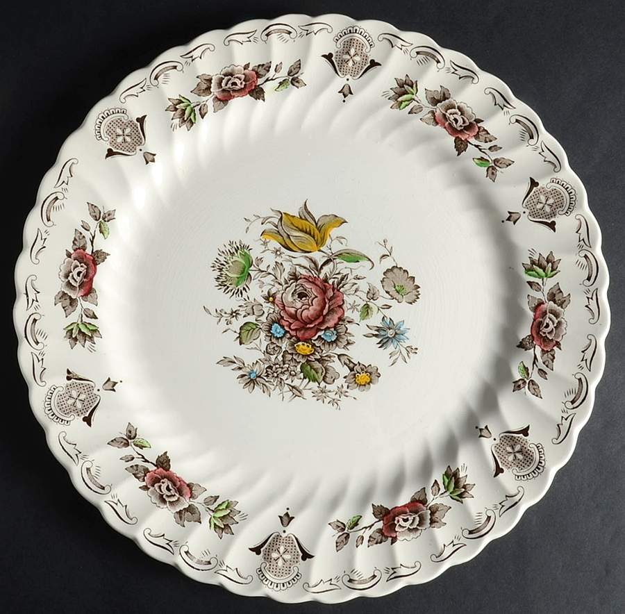 Bouquet (No Trim) 13" Chop Plate (Round Platter) by Myott Staffordshire-1