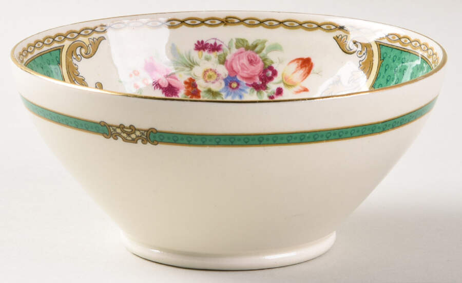 The Bouquet Green Cranberry Bowl by Myott Staffordshire-1