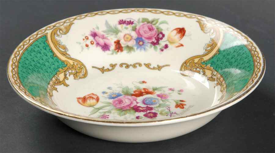 The Bouquet Green Fruit/Dessert (Sauce) Bowl by Myott Staffordshire-1