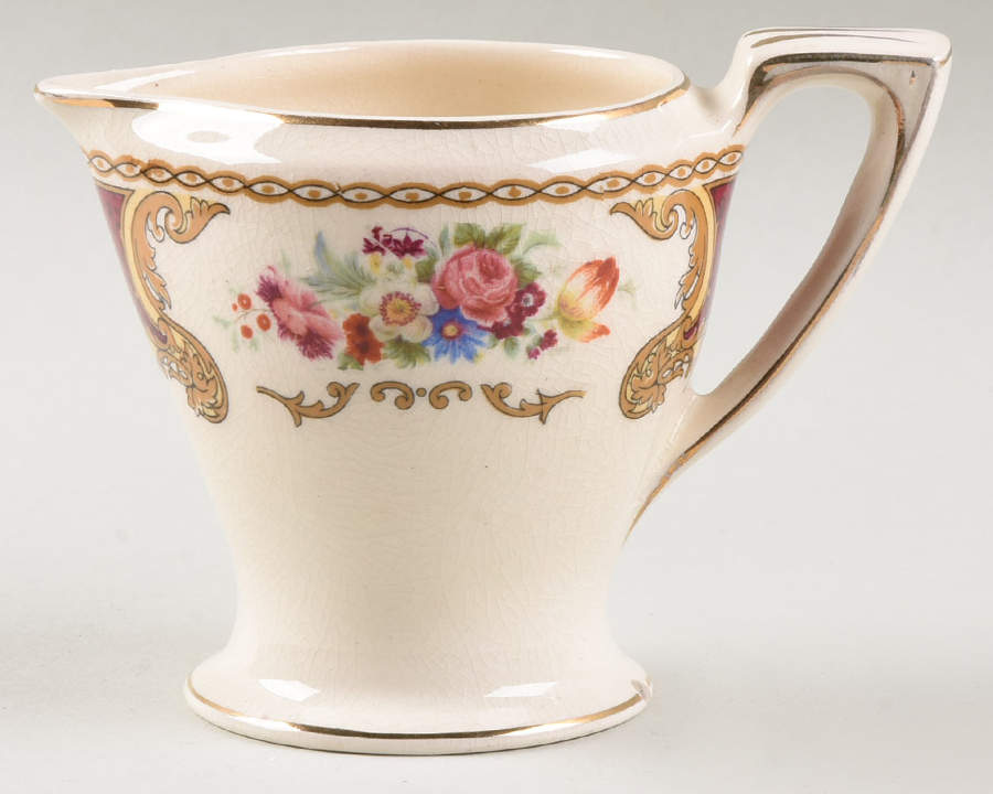 The Bouquet Maroon Mini Creamer by Myott Staffordshire-1
