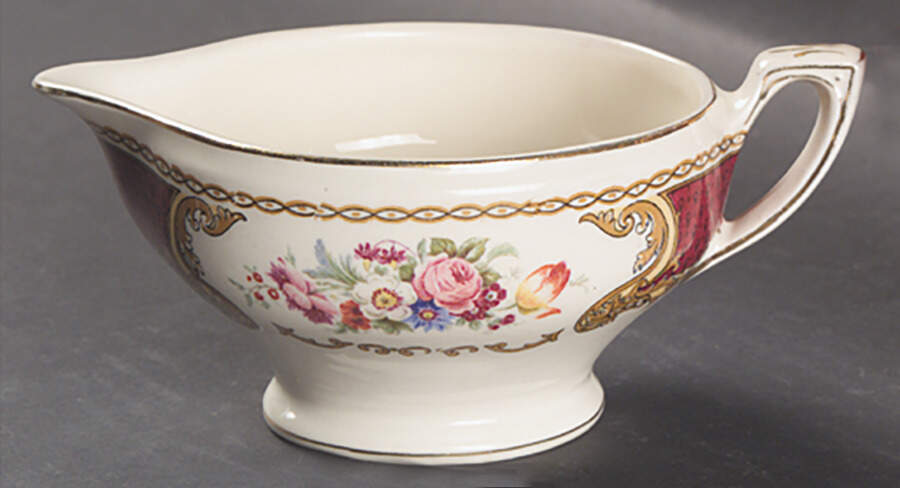 The Bouquet Maroon Creamer by Myott Staffordshire-1