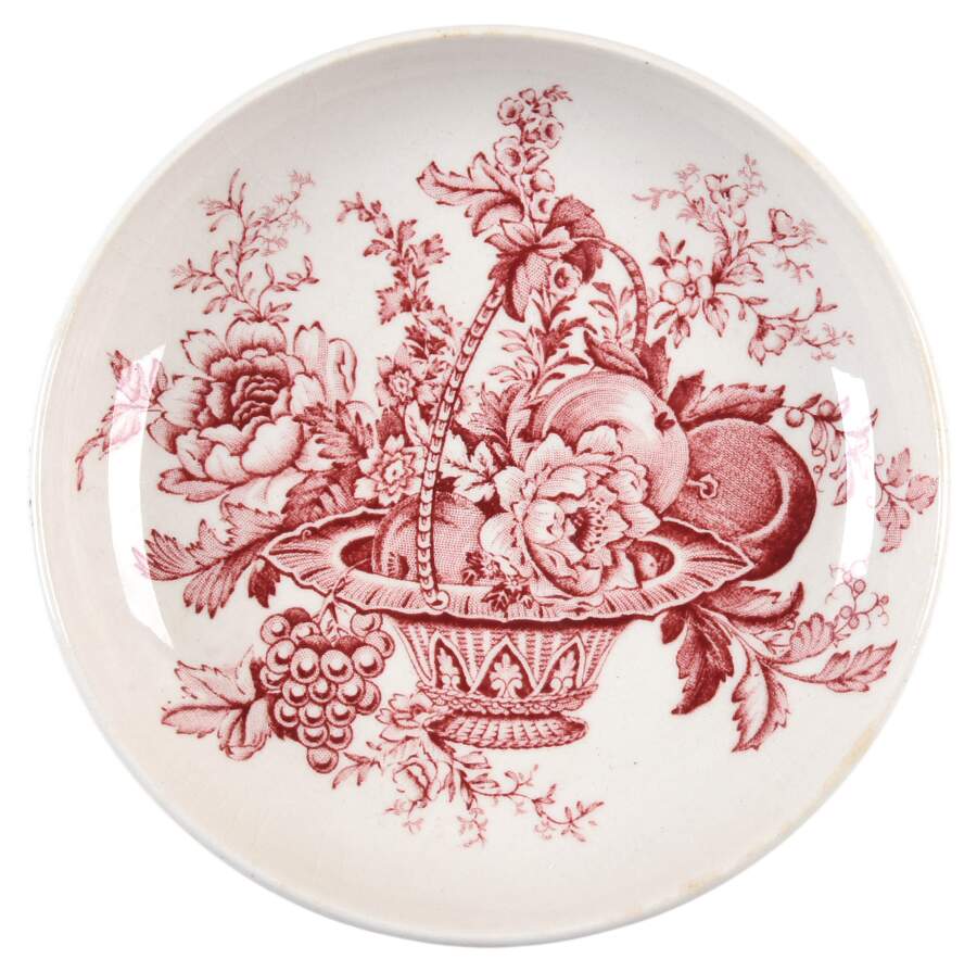 Bountiful Red Coaster by Myott Staffordshire-1