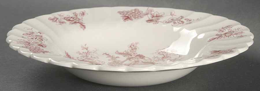 Bountiful Red Rim Soup Bowl by Myott Staffordshire-1