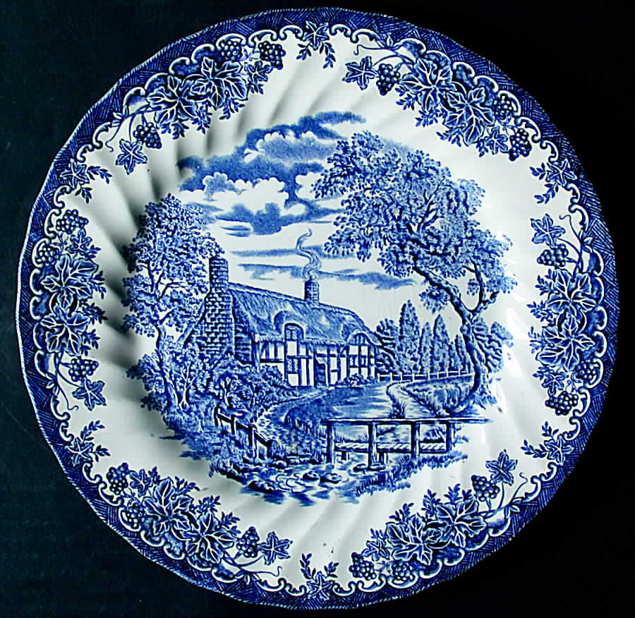 The Brook Blue Dinner Plate by Myott Staffordshire-1