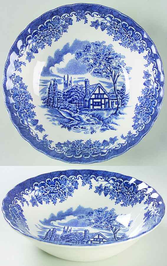 The Brook Blue Coupe Cereal Bowl by Myott Staffordshire-1