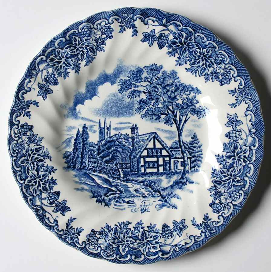 The Brook Blue Bread & Butter Plate by Myott Staffordshire-1