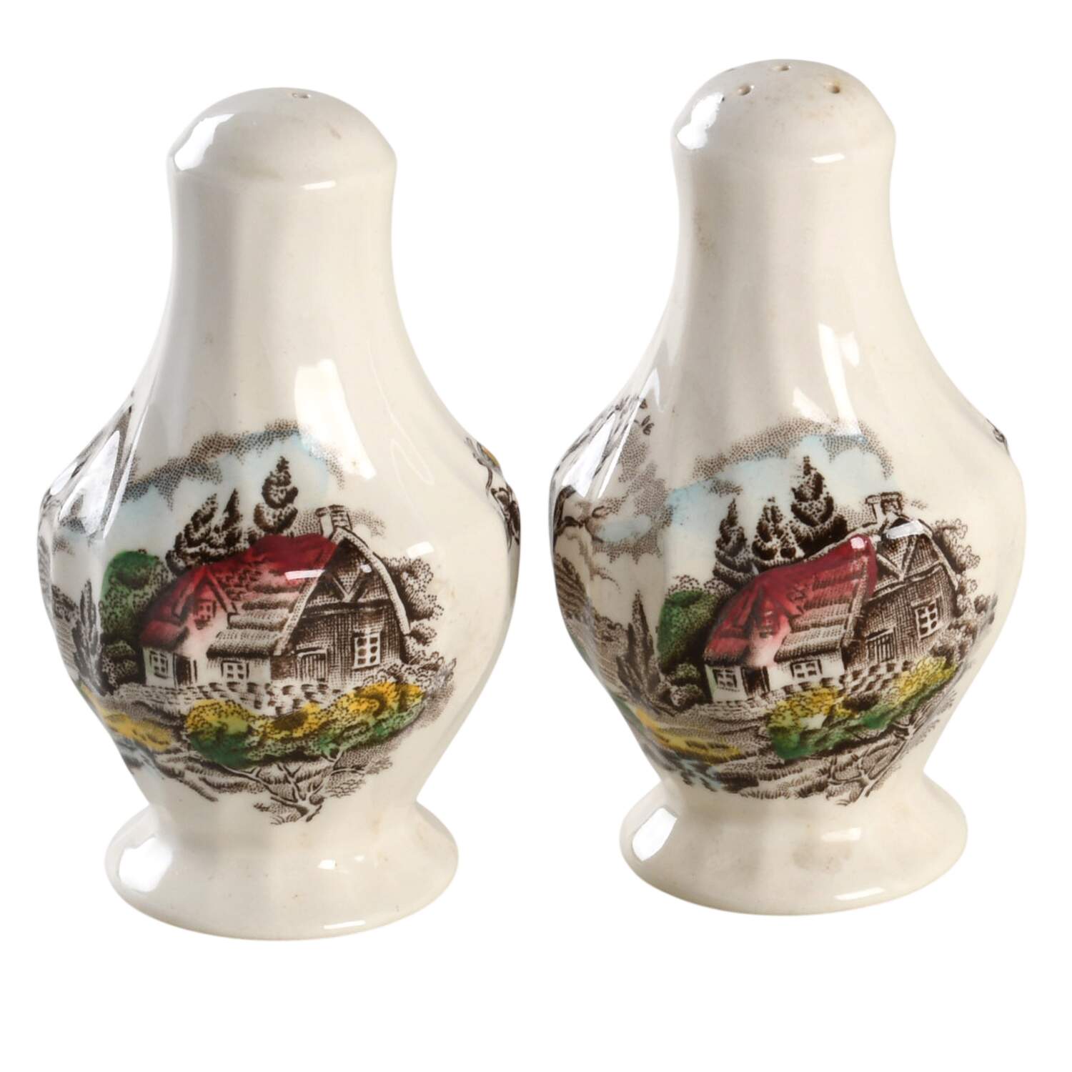 The Brook Brown Multicolor Salt & Pepper Set by Myott Staffordshire-1