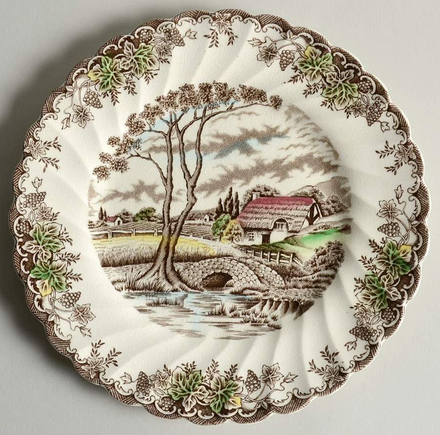 The Brook Brown Multicolor Salad Plate by Myott Staffordshire-1