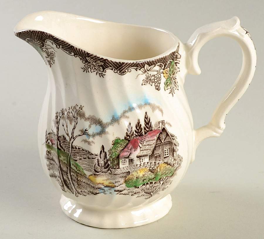 The Brook Brown Multicolor Creamer by Myott Staffordshire-1