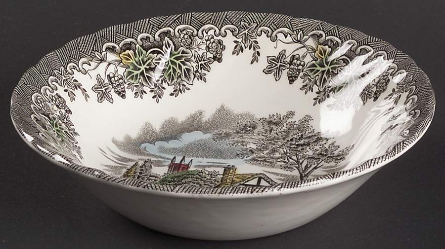 The Brook Brown Multicolor Coupe Cereal Bowl by Myott Staffordshire-1