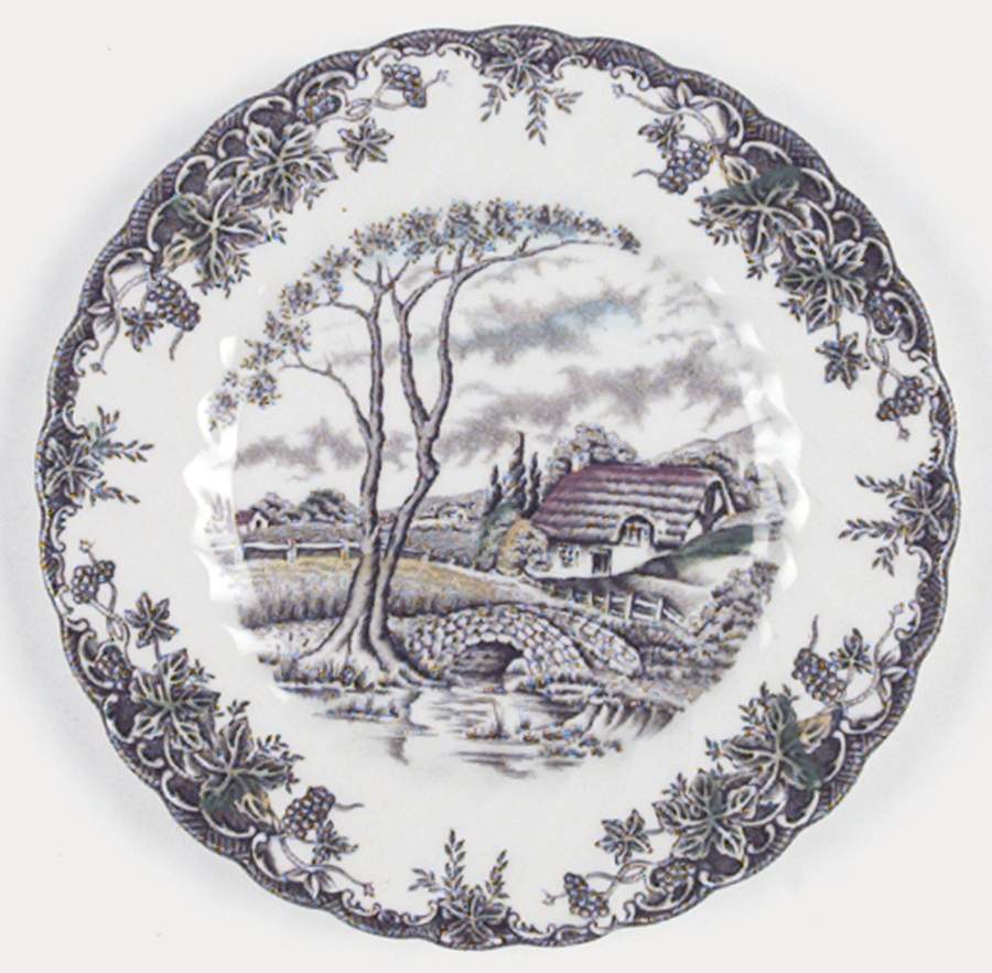 The Brook Brown Multicolor Bread & Butter Plate by Myott Staffordshire-1