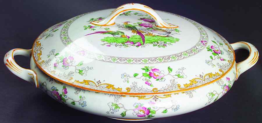 The Burton Round Covered Vegetable by Myott Staffordshire-1