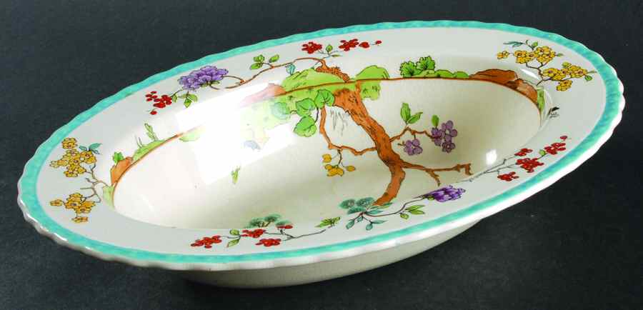 Canton 10" Oval Vegetable Bowl by Myott Staffordshire-1
